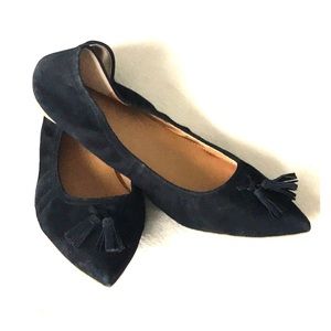 J Crew black pointed toe flats size 8.5